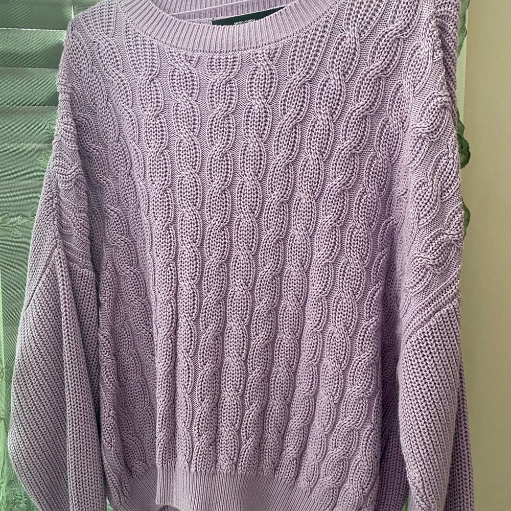 Vero Moda Lilac Cable Knit Sweater